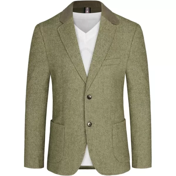 PJ PAUL JONES Mens Herringbone Blazer Vintage Tweed Wool Blend Sport Coat Jacket