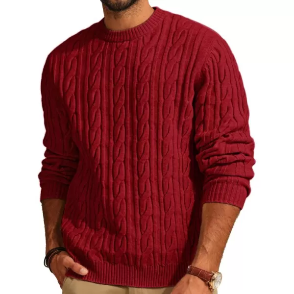 PJ PAUL JONES Mens Sweater Crewneck Cable Knit Pullover Sweater Casual Twist Textured Sweaters