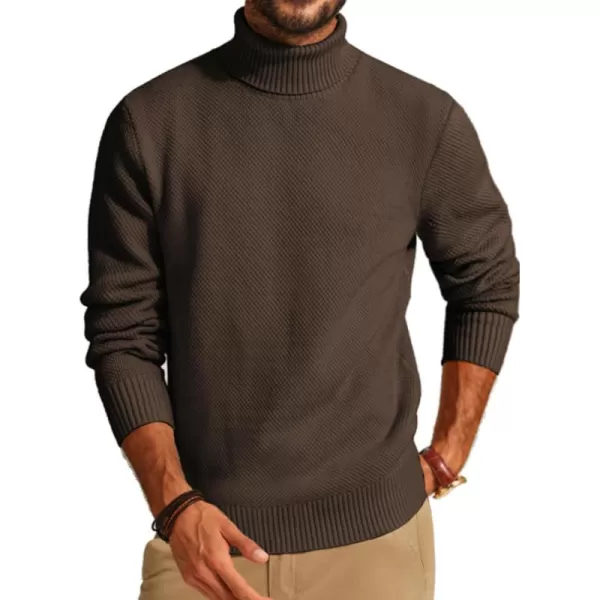 PJ PAUL JONES Men's Turtleneck Pullover Sweaters Knitted Casual Textured Sweater