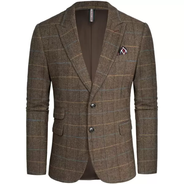 PJ PAUL JONES Men's Vintage Herringbone Tweed Blazers British Wool Blend Sport Coat Jacket