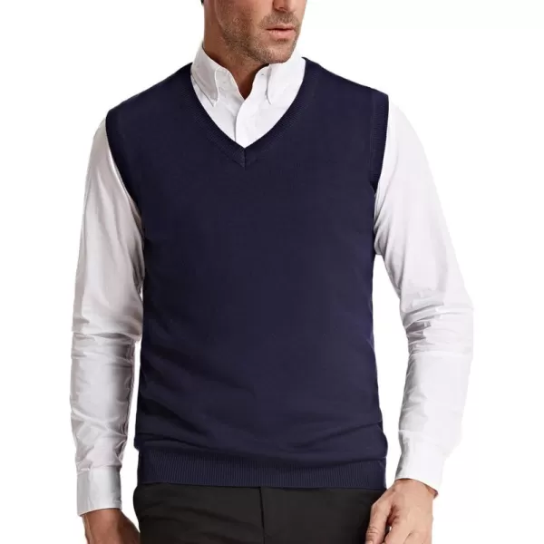 PJ Paul Jones Men's V-Neck Knitting Vest Classic Sleeveless Pullover Sweater Vest