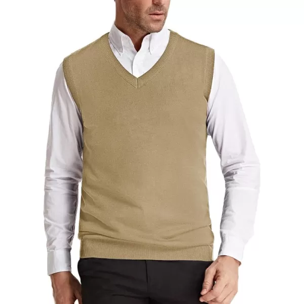 PJ Paul Jones Men's V-Neck Knitting Vest Classic Sleeveless Pullover Sweater Vest