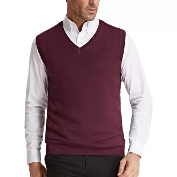 PJ Paul Jones Men's V-Neck Knitting Vest Classic Sleeveless Pullover Sweater Vest
