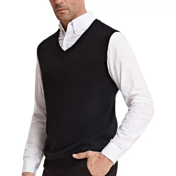 PJ Paul Jones Men's V-Neck Knitting Vest Classic Sleeveless Pullover Sweater Vest