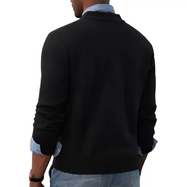 PJ PAUL JONES Mens Full Zip Cardigan Sweater Stand Collar Regular Fit Knit Sweaters