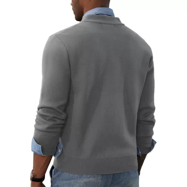 PJ PAUL JONES Mens Full Zip Cardigan Sweater Stand Collar Regular Fit Knit Sweaters