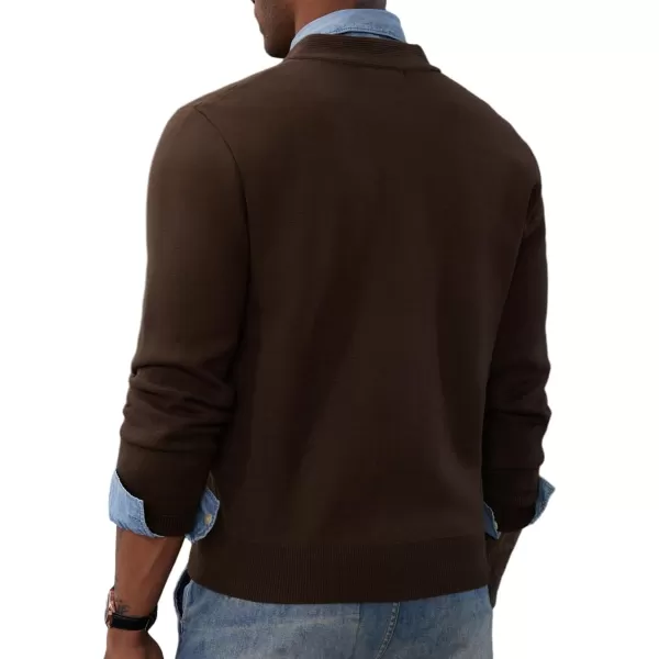 PJ PAUL JONES Mens Full Zip Cardigan Sweater Stand Collar Regular Fit Knit Sweaters