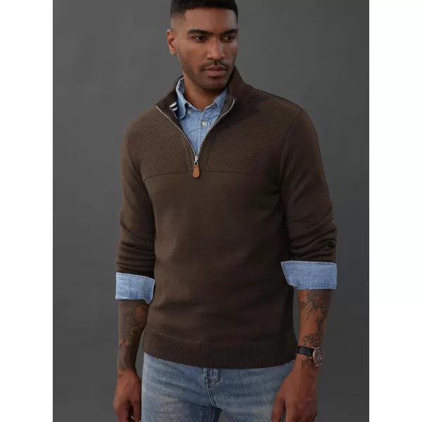 PJ PAUL JONES Men's Quarter Zip Sweater Slim Fit Casual Pullover Sweater Mock Neck Polo Sweaters