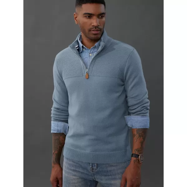 PJ PAUL JONES Men's Quarter Zip Sweater Slim Fit Casual Pullover Sweater Mock Neck Polo Sweaters