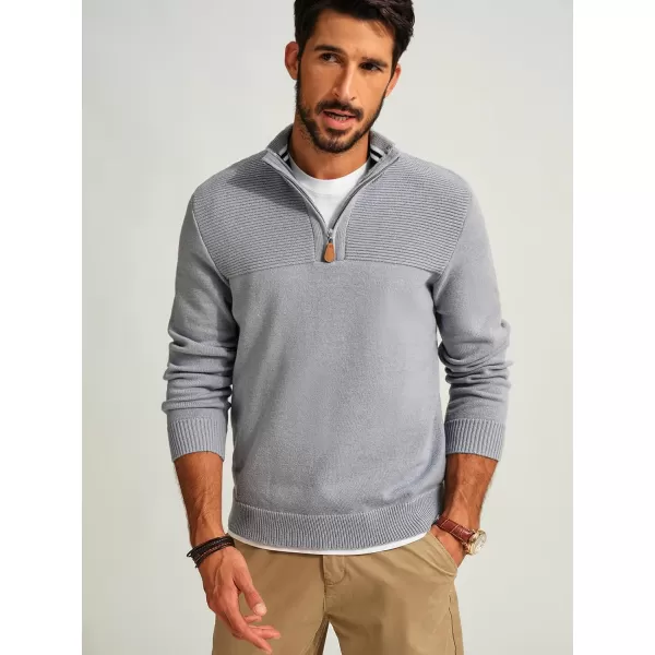 PJ PAUL JONES Men's Quarter Zip Sweater Slim Fit Casual Pullover Sweater Mock Neck Polo Sweaters