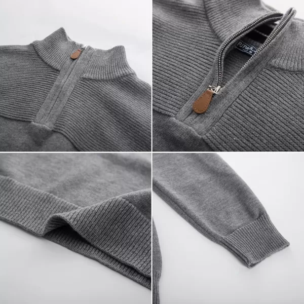 PJ PAUL JONES Men's Quarter Zip Sweater Slim Fit Casual Pullover Sweater Mock Neck Polo Sweaters
