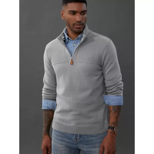 PJ PAUL JONES Men's Quarter Zip Sweater Slim Fit Casual Pullover Sweater Mock Neck Polo Sweaters