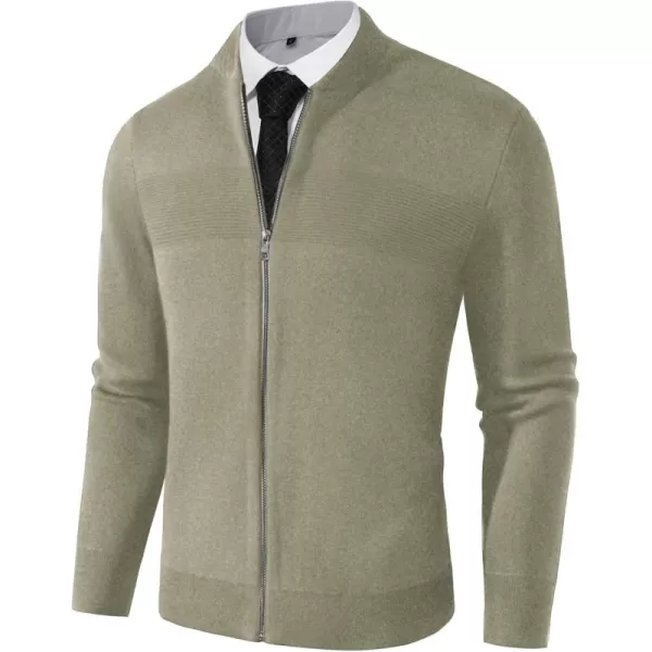 PJ PAUL JONES Mens Full Zip Cardigan Sweater Stand Collar Regular Fit Knit Sweaters