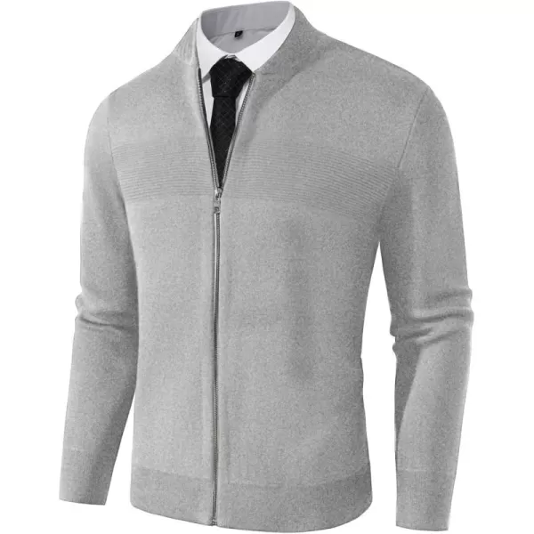 PJ PAUL JONES Mens Full Zip Cardigan Sweater Stand Collar Regular Fit Knit Sweaters