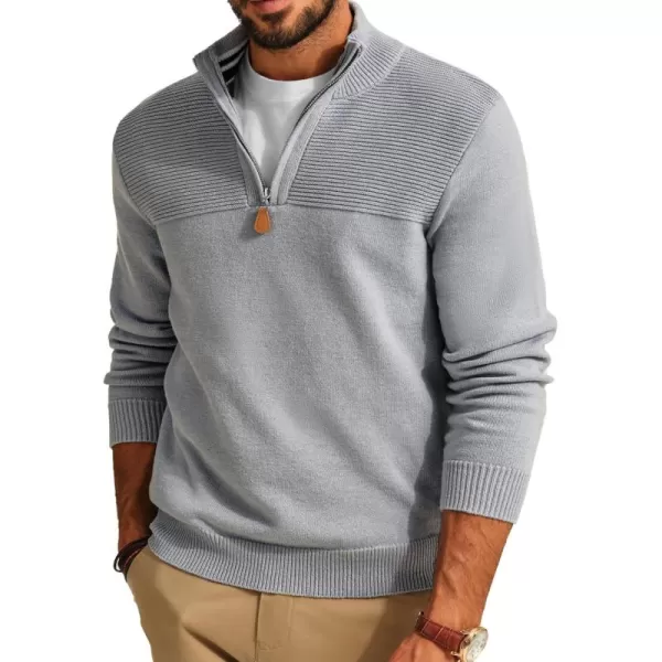 PJ PAUL JONES Men's Quarter Zip Sweater Slim Fit Casual Pullover Sweater Mock Neck Polo Sweaters