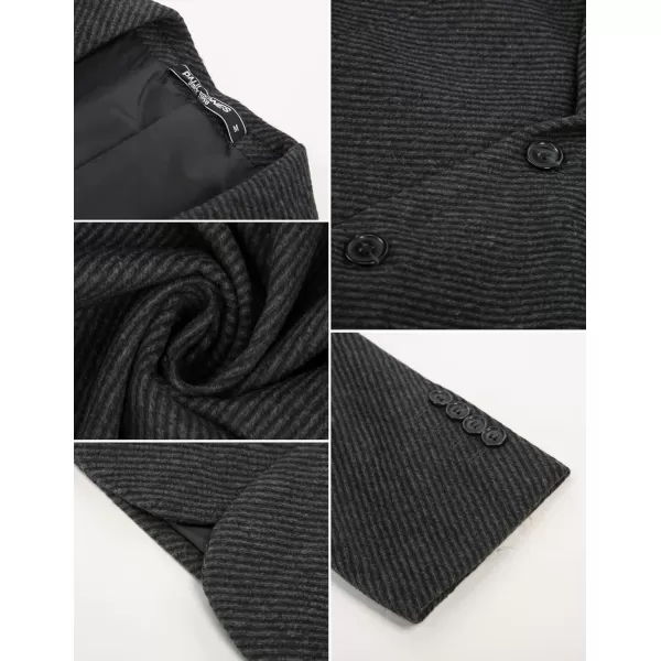Mens Wool Blend Blazer Jacket Houndstooth Suit Blazer Notch Lapel 2 Button