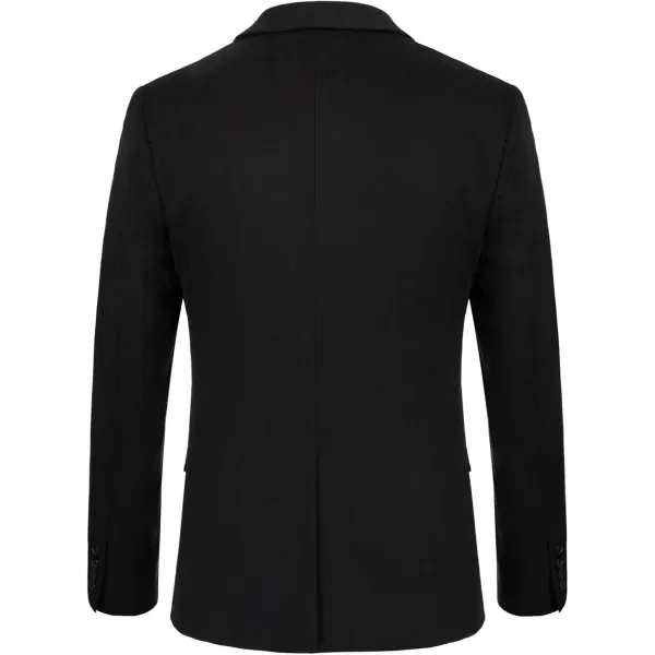 Mens Wool Blend Blazer Jacket Houndstooth Suit Blazer Notch Lapel 2 Button