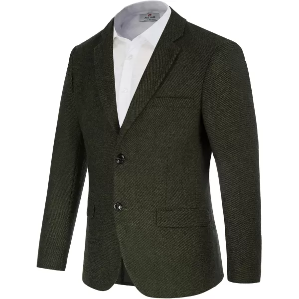 Mens Wool Blend Blazer Jacket Houndstooth Suit Blazer Notch Lapel 2 Button