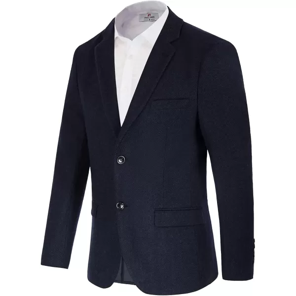 Mens Wool Blend Blazer Jacket Houndstooth Suit Blazer Notch Lapel 2 Button