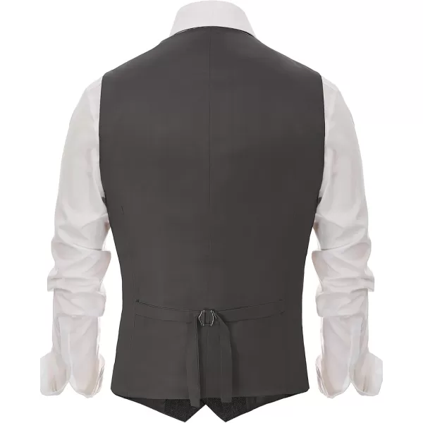PJ PAUL JONES Mens Western Herringbone Suit Vest Tweed Wool Blend Slim Fit Waistcoat