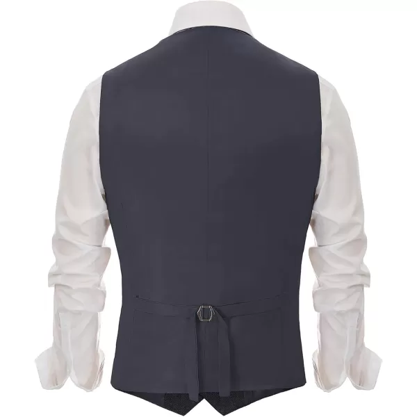 PJ PAUL JONES Mens Western Herringbone Suit Vest Tweed Wool Blend Slim Fit Waistcoat