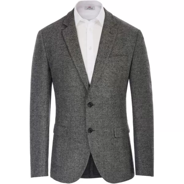 Mens Wool Blend Blazer Jacket Houndstooth Suit Blazer Notch Lapel 2 Button