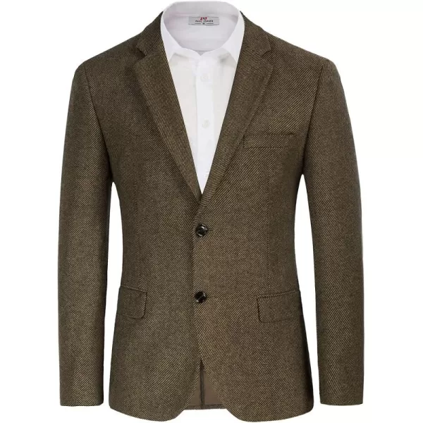 Mens Wool Blend Blazer Jacket Houndstooth Suit Blazer Notch Lapel 2 Button
