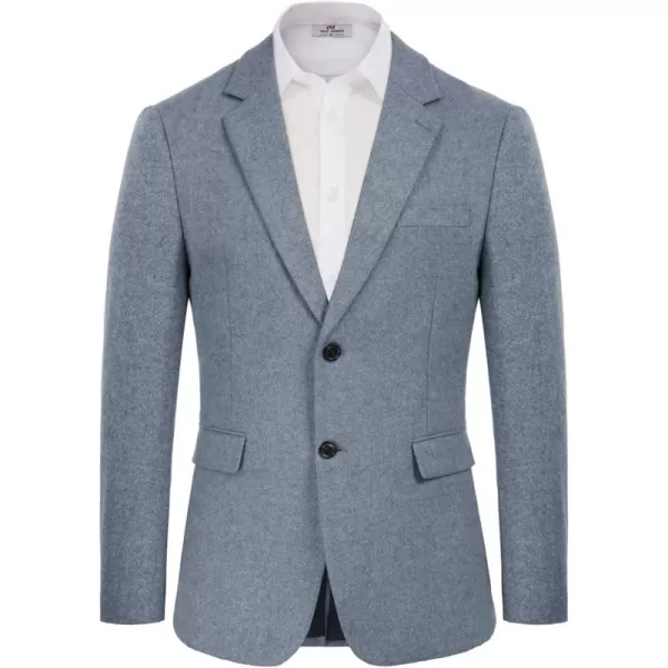Mens Wool Blend Blazer Jacket Houndstooth Suit Blazer Notch Lapel 2 Button