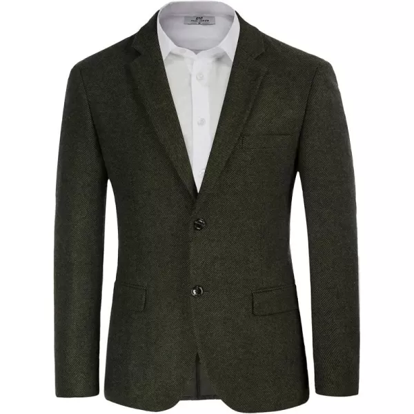 Mens Wool Blend Blazer Jacket Houndstooth Suit Blazer Notch Lapel 2 Button