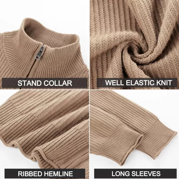PJ PAUL JONES Mens Cardigan Sweaters Slim Fit Full Zip Up Sweater Stand Collar Casual Knitted Cardigans