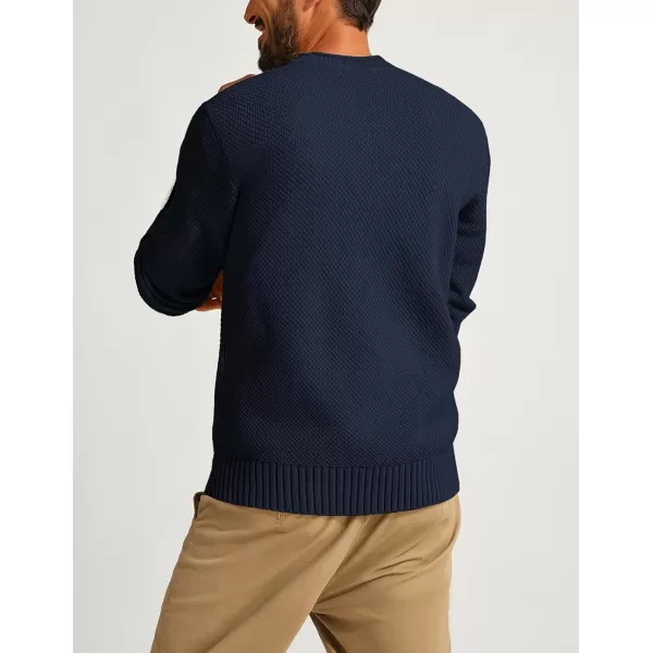 PJ PAUL JONES Men's Crewneck Pullover Sweater Casual Thick Weave Textured Sweaters