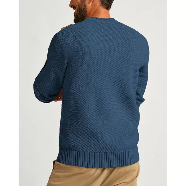 PJ PAUL JONES Men's Crewneck Pullover Sweater Casual Thick Weave Textured Sweaters