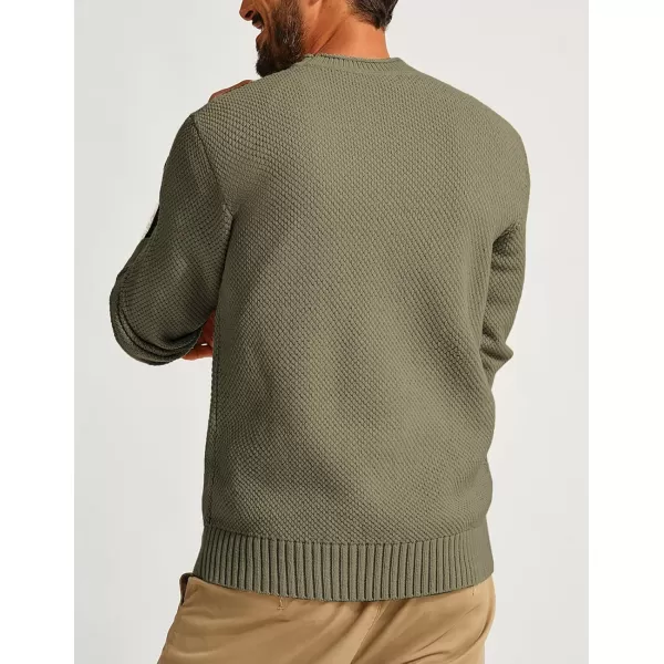 PJ PAUL JONES Men's Crewneck Pullover Sweater Casual Thick Weave Textured Sweaters
