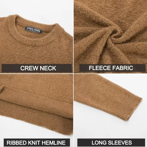 PJ PAUL JONES Mens Crewneck Sweatshirt Casual Fleece Long Sleeve Knitted Slim Fit Pullover Sweaters