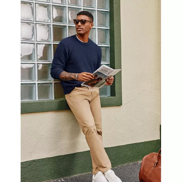 PJ PAUL JONES Mens Crewneck Sweatshirt Casual Fleece Long Sleeve Knitted Slim Fit Pullover Sweaters