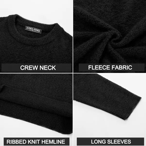 PJ PAUL JONES Mens Crewneck Sweatshirt Casual Fleece Long Sleeve Knitted Slim Fit Pullover Sweaters