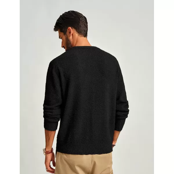 PJ PAUL JONES Mens Crewneck Sweatshirt Casual Fleece Long Sleeve Knitted Slim Fit Pullover Sweaters