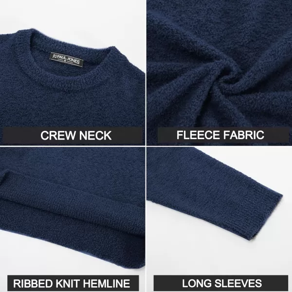 PJ PAUL JONES Mens Crewneck Sweatshirt Casual Fleece Long Sleeve Knitted Slim Fit Pullover Sweaters