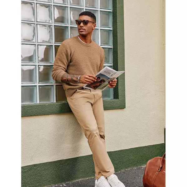 PJ PAUL JONES Mens Crewneck Sweatshirt Casual Fleece Long Sleeve Knitted Slim Fit Pullover Sweaters