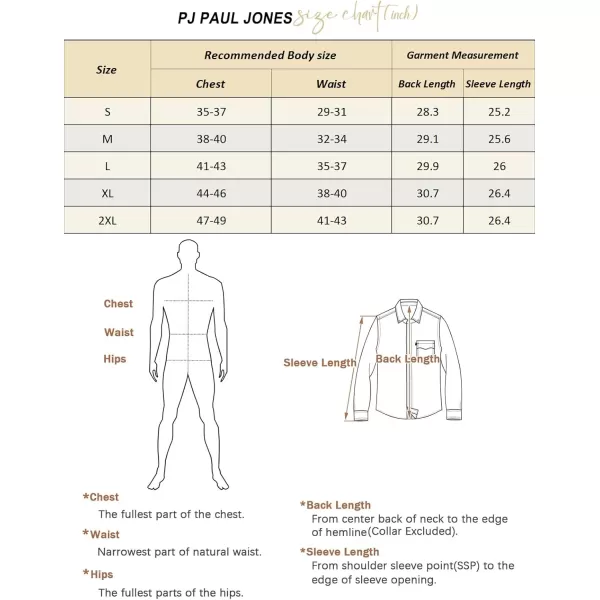 PJ PAUL JONES Mens Shirt Jacket Lighweight Corduroy Overshirts Long Sleeve Button Down Shacket with Flap Pockets
