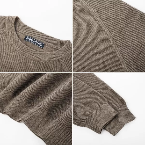 PJ PAUL JONES Men's Sweaters Crewneck Lightweight Textured Knitted Raglan Sleeve Casual Pullover
