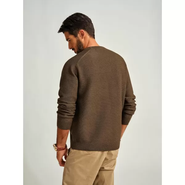PJ PAUL JONES Men's Sweaters Crewneck Lightweight Textured Knitted Raglan Sleeve Casual Pullover