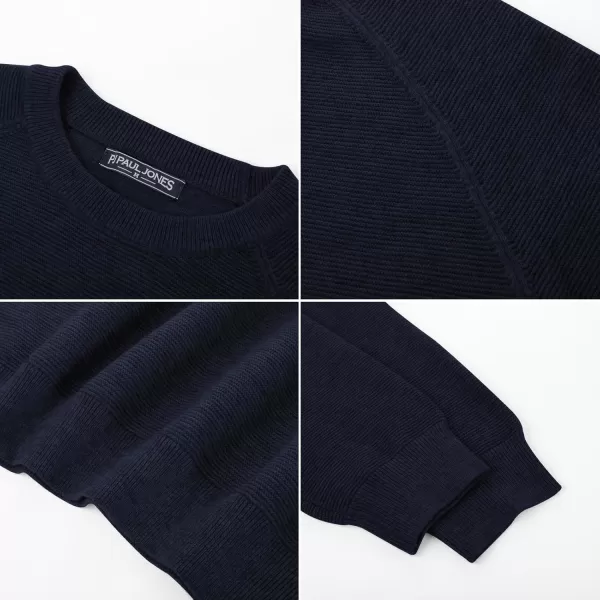 PJ PAUL JONES Men's Sweaters Crewneck Lightweight Textured Knitted Raglan Sleeve Casual Pullover