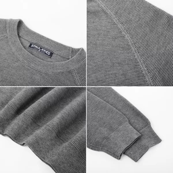PJ PAUL JONES Men's Sweaters Crewneck Lightweight Textured Knitted Raglan Sleeve Casual Pullover