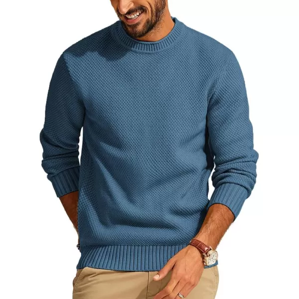 PJ PAUL JONES Men's Crewneck Pullover Sweater Casual Thick Weave Textured Sweaters