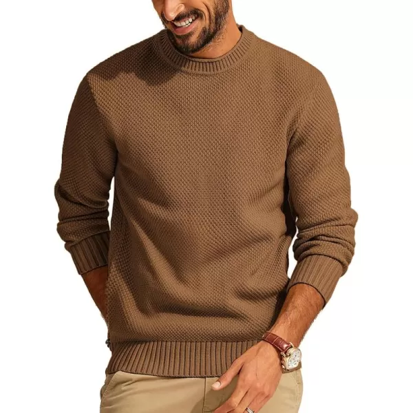 PJ PAUL JONES Men's Crewneck Pullover Sweater Casual Thick Weave Textured Sweaters