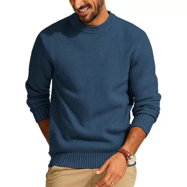 PJ PAUL JONES Men's Crewneck Pullover Sweater Casual Thick Weave Textured Sweaters