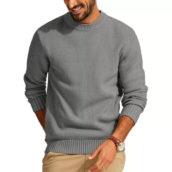 PJ PAUL JONES Men's Crewneck Pullover Sweater Casual Thick Weave Textured Sweaters