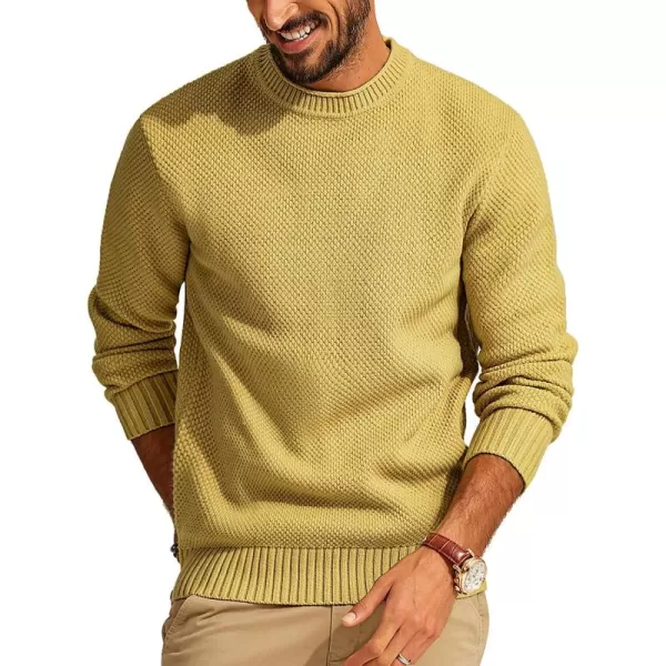 PJ PAUL JONES Men's Crewneck Pullover Sweater Casual Thick Weave Textured Sweaters