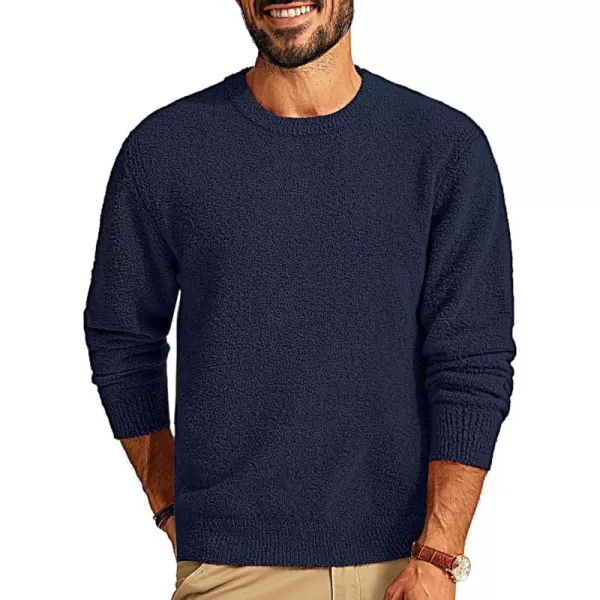 PJ PAUL JONES Mens Crewneck Sweatshirt Casual Fleece Long Sleeve Knitted Slim Fit Pullover Sweaters